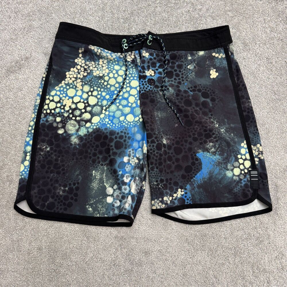 Depactus Head High Board Shorts Men 34 Repreve Abstract Print Unlined Swim Trunk